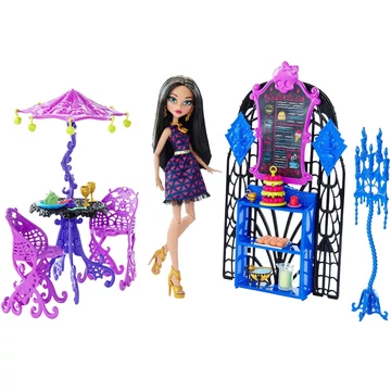 Monster High Cleo de Nile baba és "Scream & Sugar cafe"  játékkészlet  "2015"