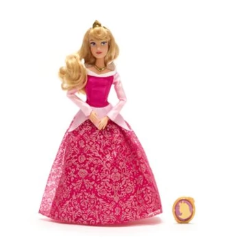 Disney Csipkerózsika hercegnő baba + medál kiegészítővel 28 cm