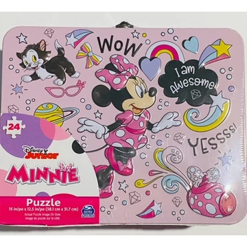 Disney Minnie egér puzzle-kirakós fém hordózható dobozban