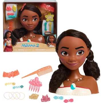 Disney Vaiana Moana 2 hercegnő "hajszobrász" babafej szett 20 cm Disney Vaiana Moana 2 hercegnő "hajszobrász" babafej szett 20 cm