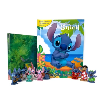 Disney Lilo és Stitch mesekönyv 10 darab figurával és játszószőnyeggel angol nyelvű