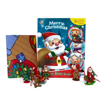 Boldog karácsonyt! mesekönyv 10 darab figurával és játszószőnyeggel angol nyelvű