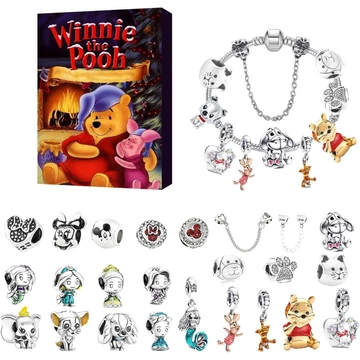 Disney karrakteres ékszer Adventi kalendárium, naptár szett 24 darabos / Micimackó 