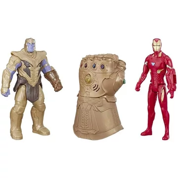 Marvel Bosszúállók Végjáték / Vasember figura / Thanos figura és kesztyű szett 