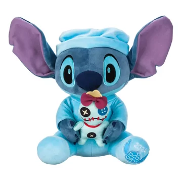 Disney Stitch és Scrump pizsama ruhás plüss figura 31 cm