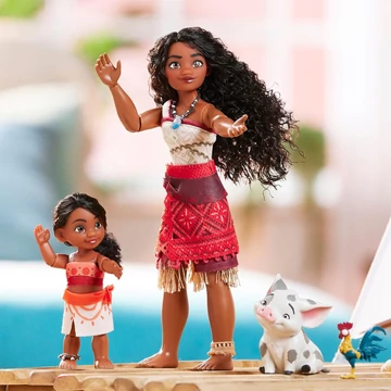 Disney Moana / Vaiana 2 szett (Vaiana baba, Simea baba, Pua és HeiHei figura )