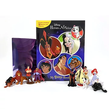 Disney Hősök/Főszereplők és Gonoszak mesekönyv 10 darab figurával és játszószőnyeggel angol nyelvű Disney Hősök/Főszereplők és Gonoszak mesekönyv 10 darab figurával és játszószőnyeggel angol nyelvű