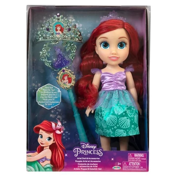 Disney Ariel hercegnő baba tiarával és varázspálcával szett 36 cm  Disney Ariel hercegnő baba tiarával és varázspálcával szett 36 cm