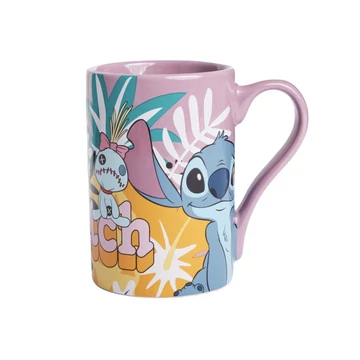 Disney Stitch rózsaszín nagy bögre 483 ml