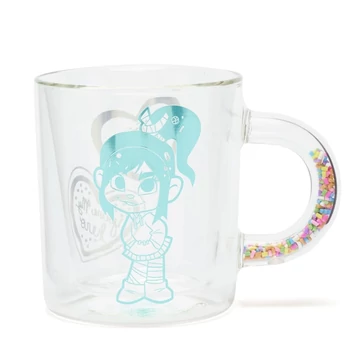 Disney Rontó Ralph/Vanellope üvegbögre szórókával a fogantyúban 355 ml Disney Rontó Ralph/Vanellope üvegbögre szórókával a fogantyúban 355 ml