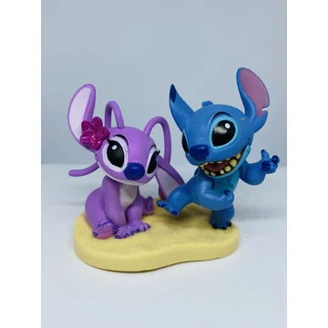 Disney Lilo és Stitch csillogós figura 10 cm (Angel, Stitch)