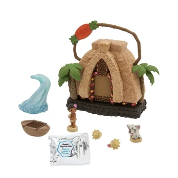 Disney Vaiana Island animator sziget házikó szett 8 darabos (világít és zenél) *ritka*