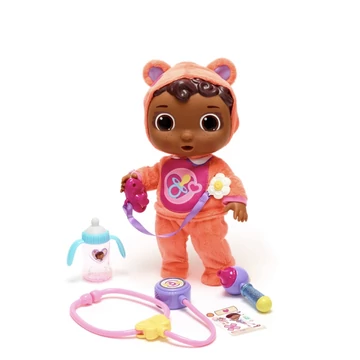 Disney Dr. Plüssi "Gyógyítsd meg Cece babát" szett ("beszélő" sztetoszkóppal,narancssárga ruhás )