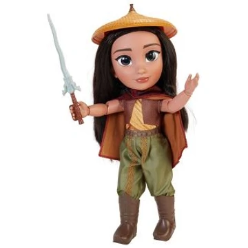 Disney Raya hercegnő baba kalappal+kardal 38cm