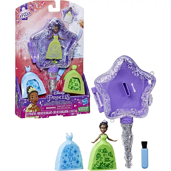 Disney Tiana öltöztethető figura titkos varázspálcával "Secret Styles"