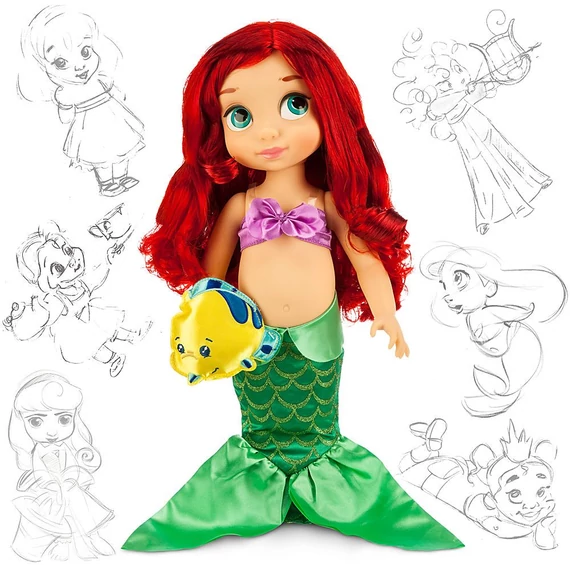 Disney Ariel animator baba 39cm (hímzett)*ritka*