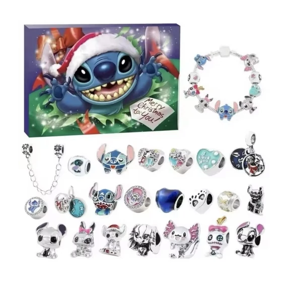 Disney Stitch karrakteres ékszer Adventi naptár, kalendárium szett 24 darabos 