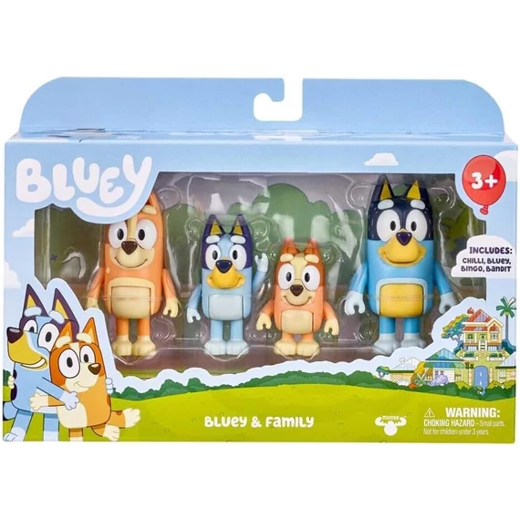 Bluey 4 darabos családi figura készlet