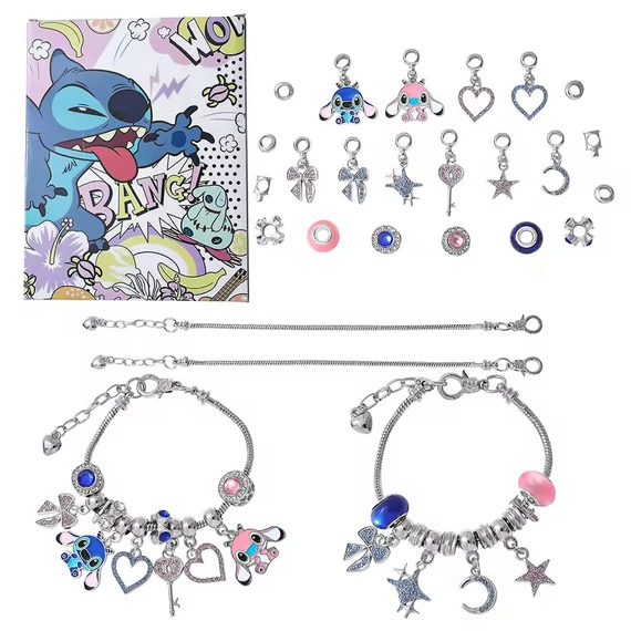 Disney Lilo és Stitch  karrakteres ékszer naptár szett 24 darabos