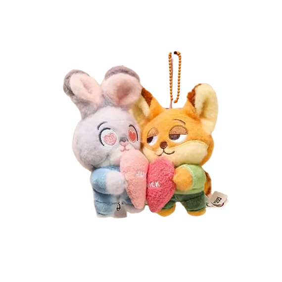 Disney Zootropolis – Állati nagy balhé 2. / Judy Hopps és Nick Wilde plüss kulcstartó (mágneses)