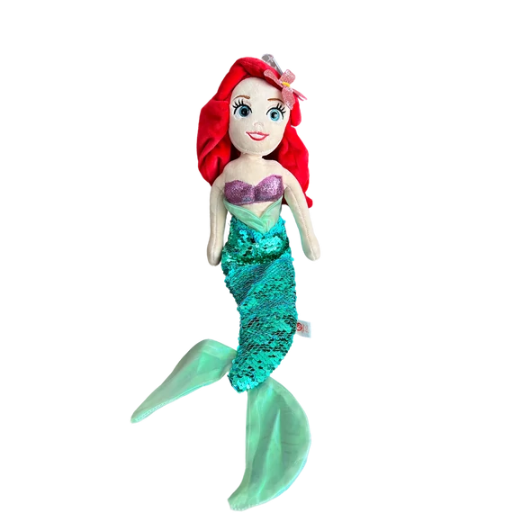 Disney Ariel hercegnő plüss baba flitteres uszonnyal  48 cm