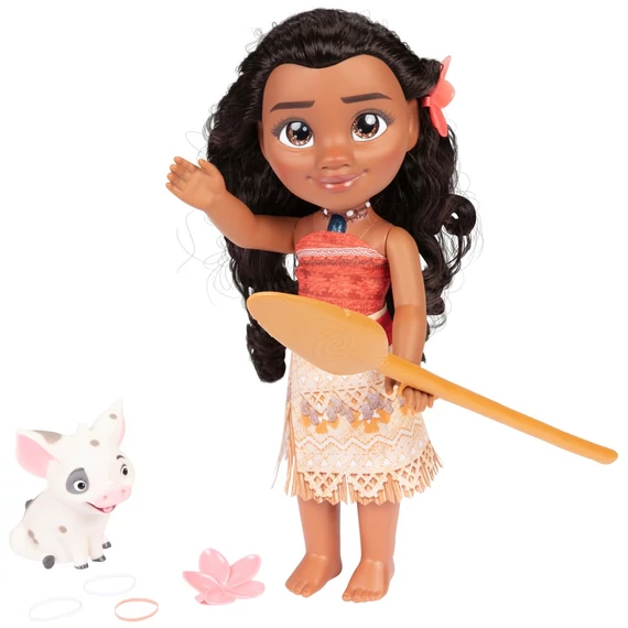 Disney Vaiana hercegnő éneklő/beszélő/világító baba kiegészítőkkel 36 cm