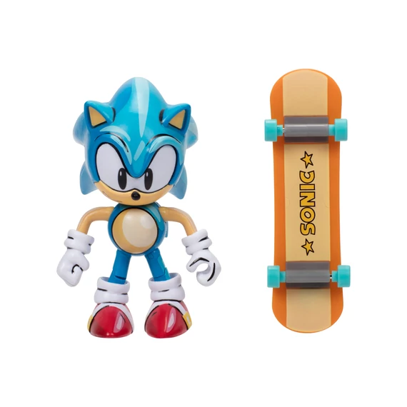 Sonic, a sündisznó Sonic figura deszkával 10 cm (Exkluzív kiadás-Arany kollekció)