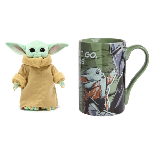 Disney SW / Mandolorian / Grogu / Yoda  nagy bögre+plüss 483 ml