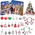 Kép 1/5 - Karácsonyi karrakteres ékszer Adventi kalendárium, naptár szett 24 darabos (karácsonyfa) 